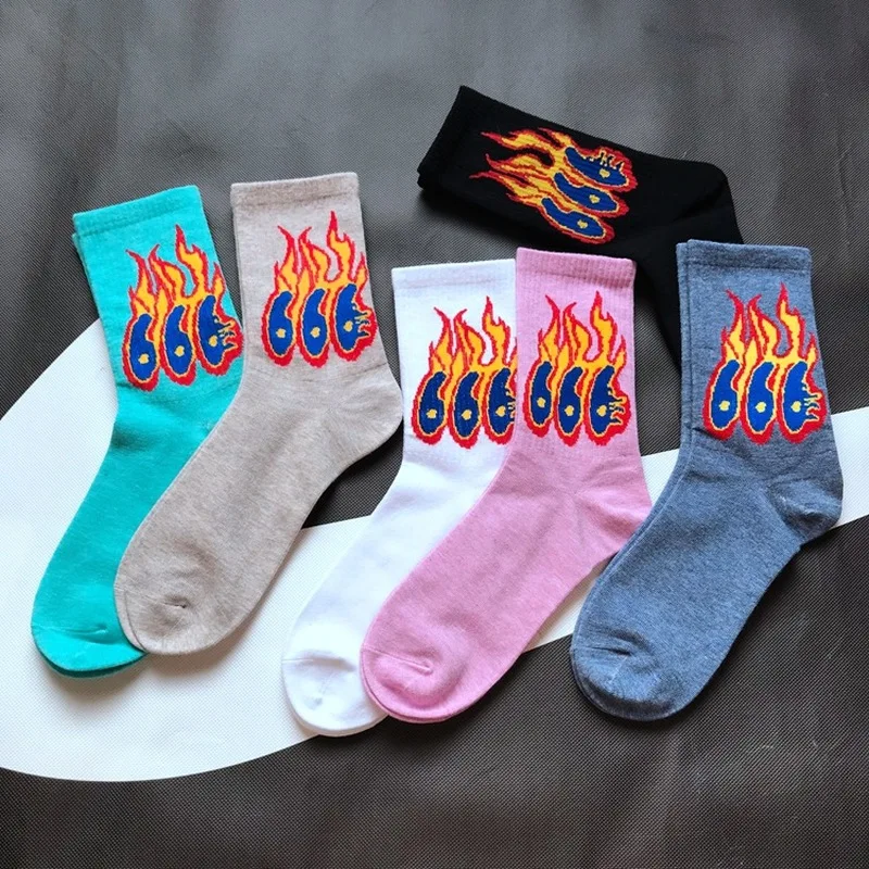 Хлопковые дышащие мужские и женские носки для скейтбординга с эффектом