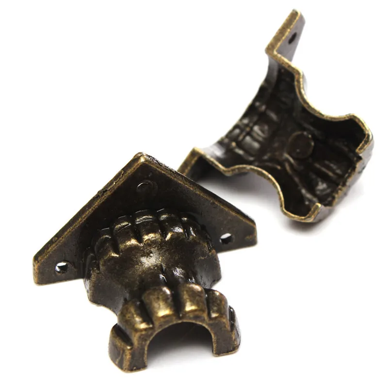 

35*25MM Zinc Alloy Retro 4pcs Antique Brass Jewelry Chest Wood Box Decorative Feet Leg Corner Protector