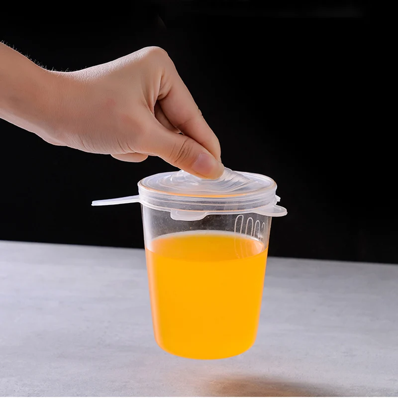 6 шт./компл. Универсальный пищевой силиконовый чехол многоразовые силиконовые