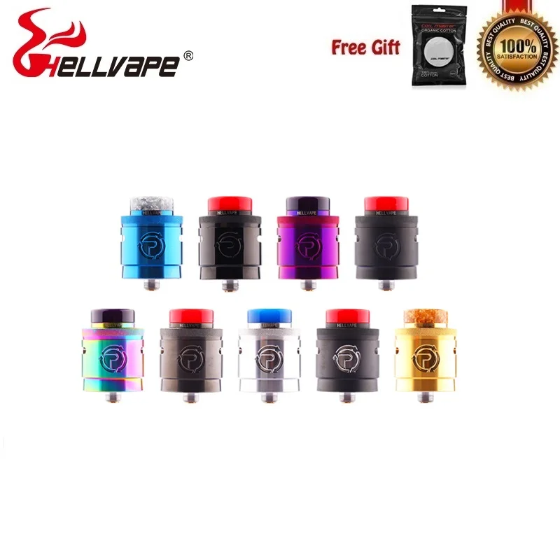Оригинал Hellvape Passage RDA 24 мм Vape Tank 810 Кобра капельная насадка двойная катушка сборка