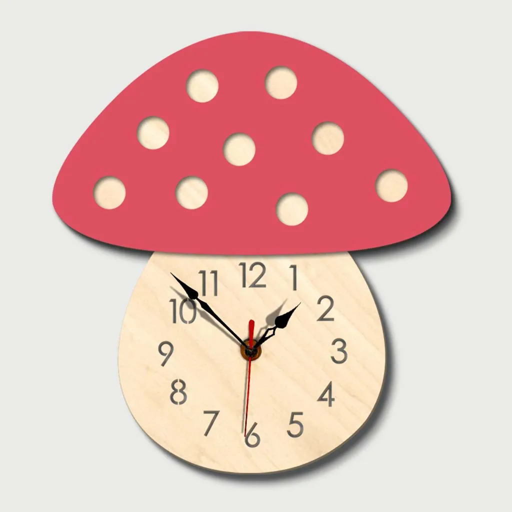 

Nordic Style Hedgehog Wall Clock Silent Wooden Clock For Home Living Room Mirror Stickers Cute Living Room Home Decor Wall Clock