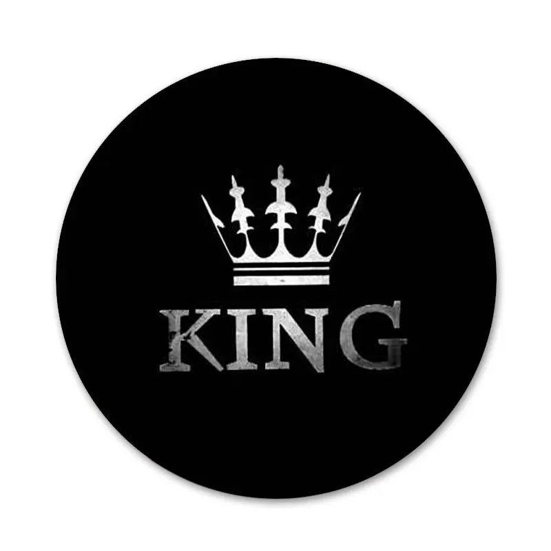 Мультяшная корона король и королева значок для одежды рюкзака декоративный