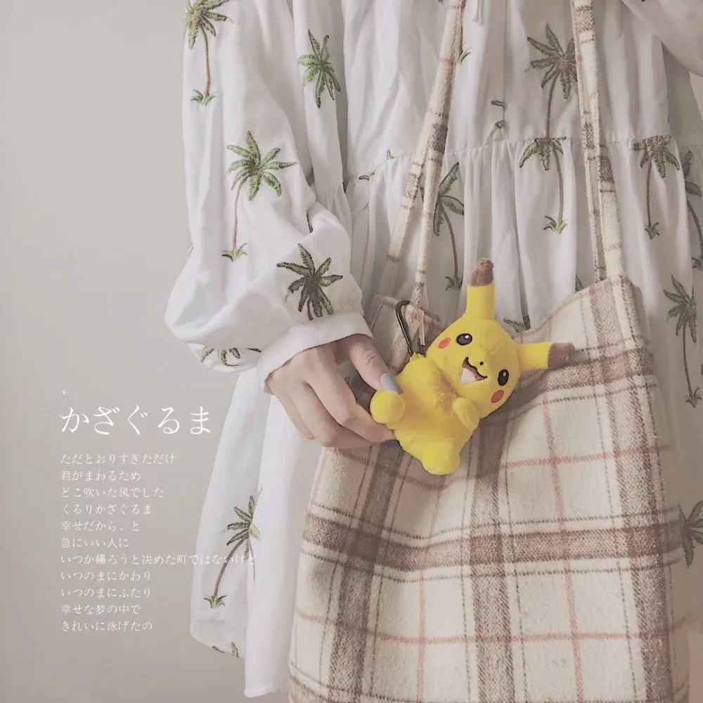 Чехол Pompom Pokemon для Airpods 2 милые плюшевые куклы Пикачу защитный чехол для Apple Airpods Беспроводные наушники с крючком
