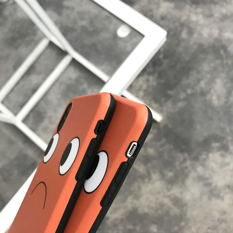Забавный мультяшный оранжевый узор чехол для телефона iPhone 6 6s 7 8 Plus X Xs XR Max TPU
