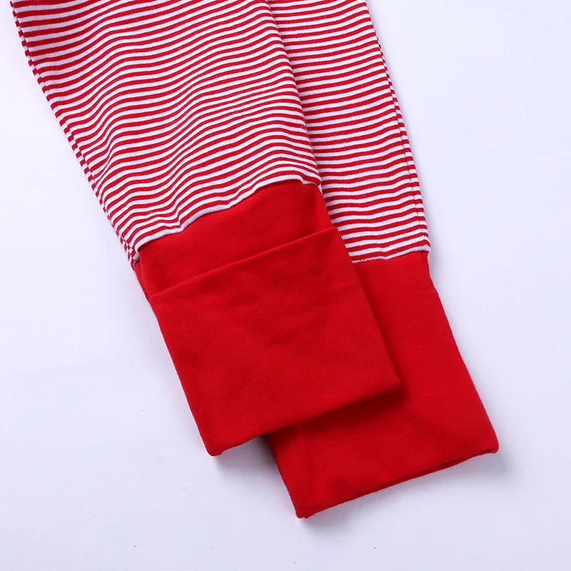 Комбинезоны в красную полоску для маленьких мальчиков и девочек Одежда с круглым