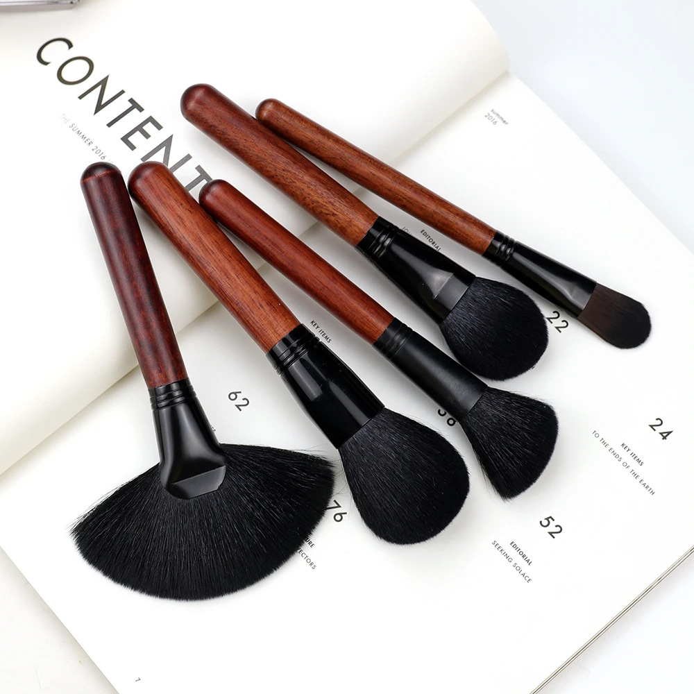 Набор кистей для макияжа из козьего синтетического волоса профессиональная