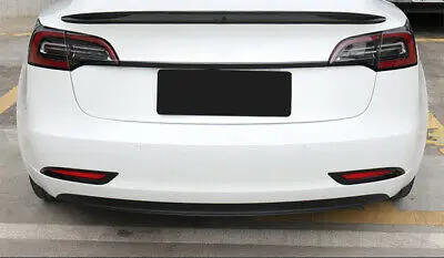 

Carbon Fiber Rear Fog Light Lamp Stripe Cover Trim 2pcs For Tesla Model 3 18-20
