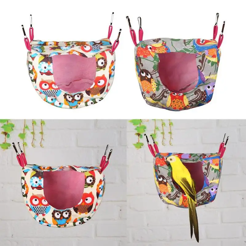 

Гамак для птиц, подвесной домик, гнездо для птиц, маленькая хомяк; Попугай подвесная кровать для питомца, пещера, одномундштучное плюшевое г...