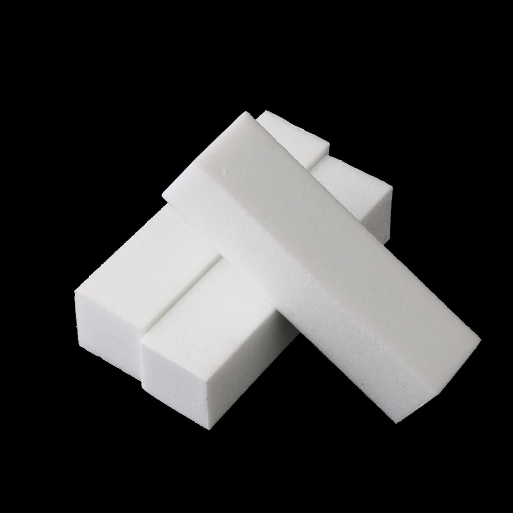 10 шт./компл. белый шлифовальный спонж для ногтей пилки блок маникюр с полировкой