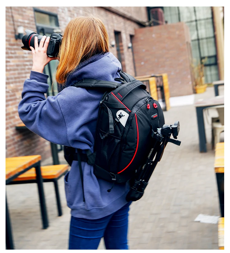 camera case waterproof shockproof adjustable padded camera backpack bag with anti theft combination lock for dslr free global shipping