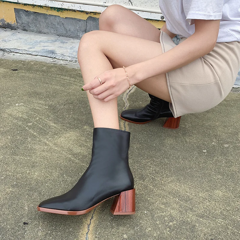 Шикарные женские ботинки блестящая обувь из искусственной кожи сезон осень зима