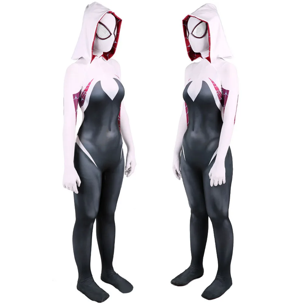 the amazing gwen stacy costume lycra spandex 3d print disfraces de halloween costume cosplay bodysuit superhero costume zentai free global shipping
