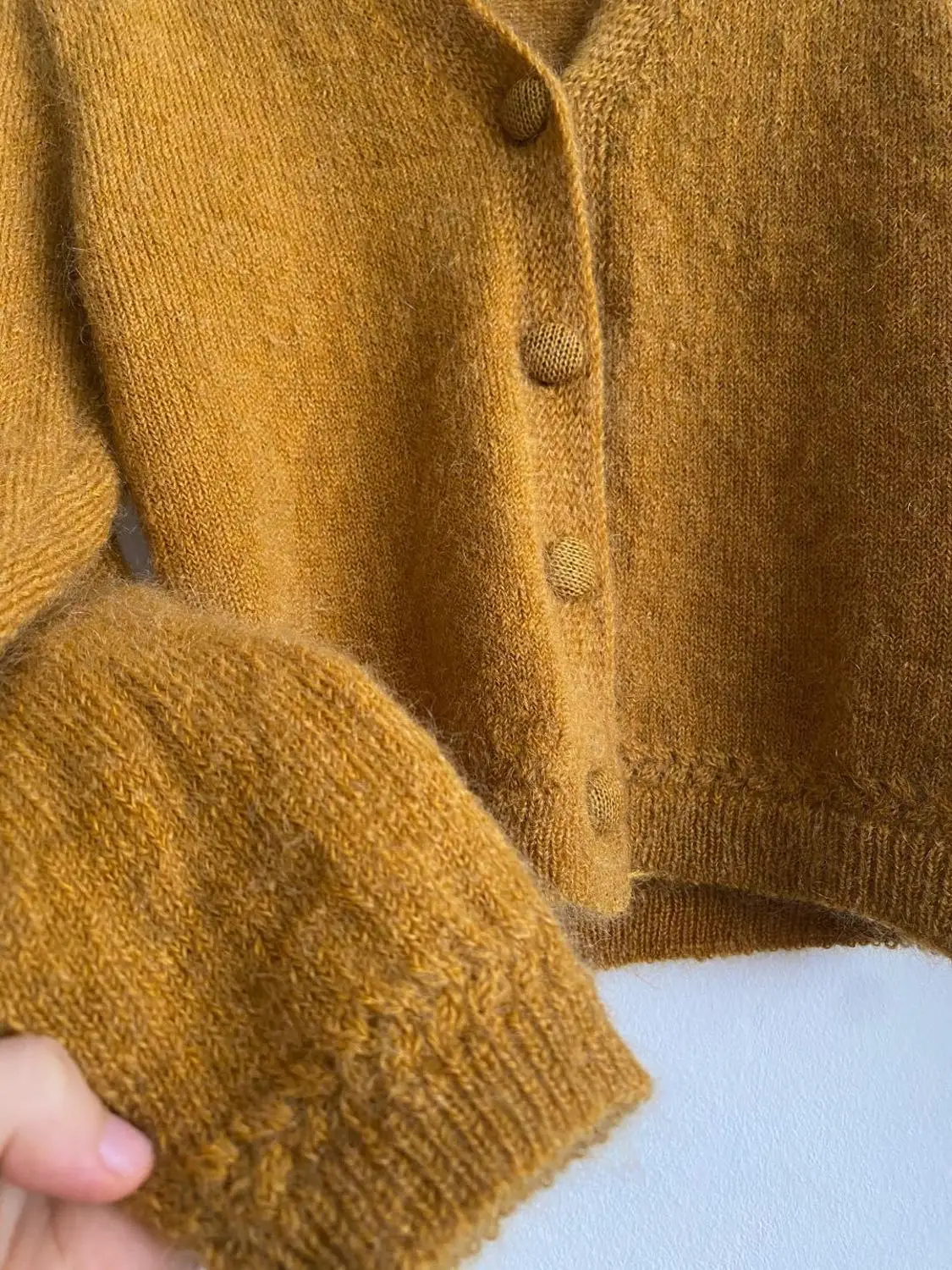 

Single Breasted V-neck Sweater Women Vintage Autumn Knit Cardigan