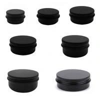 20pcs frosted black aluminium tin jars makeup cream lip balm smaple container empty candle tea cans metal tin box packaging