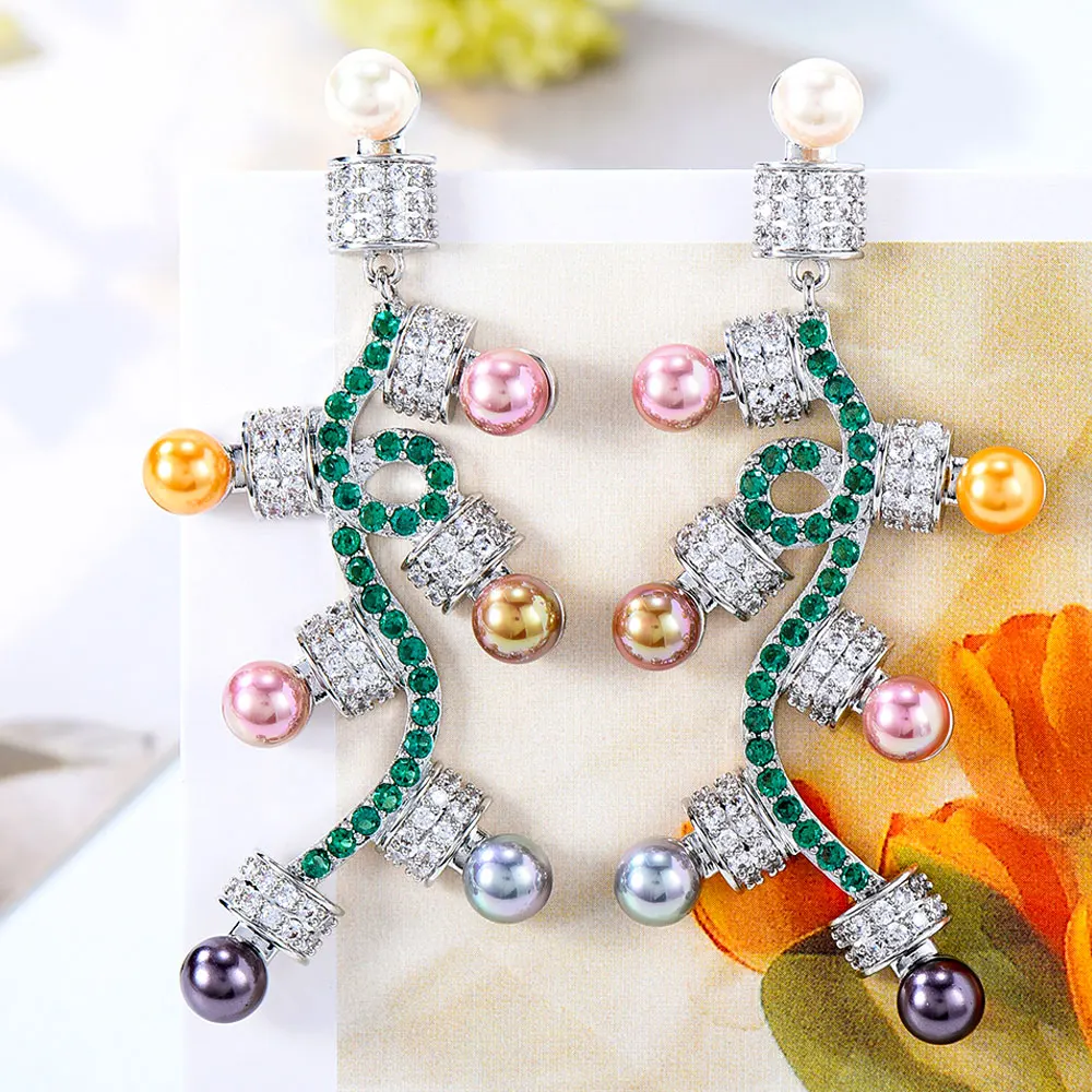 GODKI модные роскошные полые висячие серьги в форме капли воды для женщин свадебные