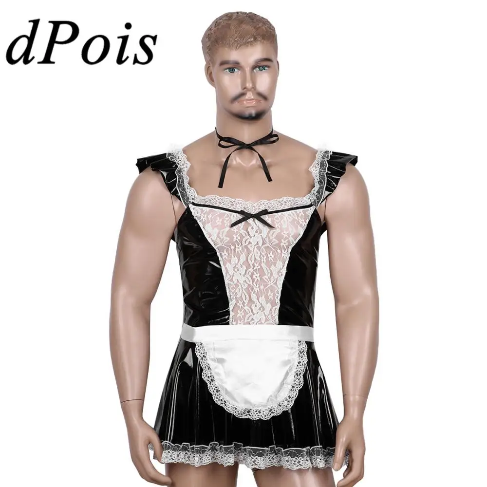 3 шт. мужской костюм для костюмированной вечеринки Французский горничной платье