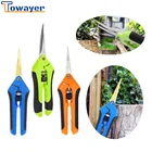 Садовый секатор из нержавеющей стали, ручной инструмент для обрезки и резки винограда, фруктов, травы