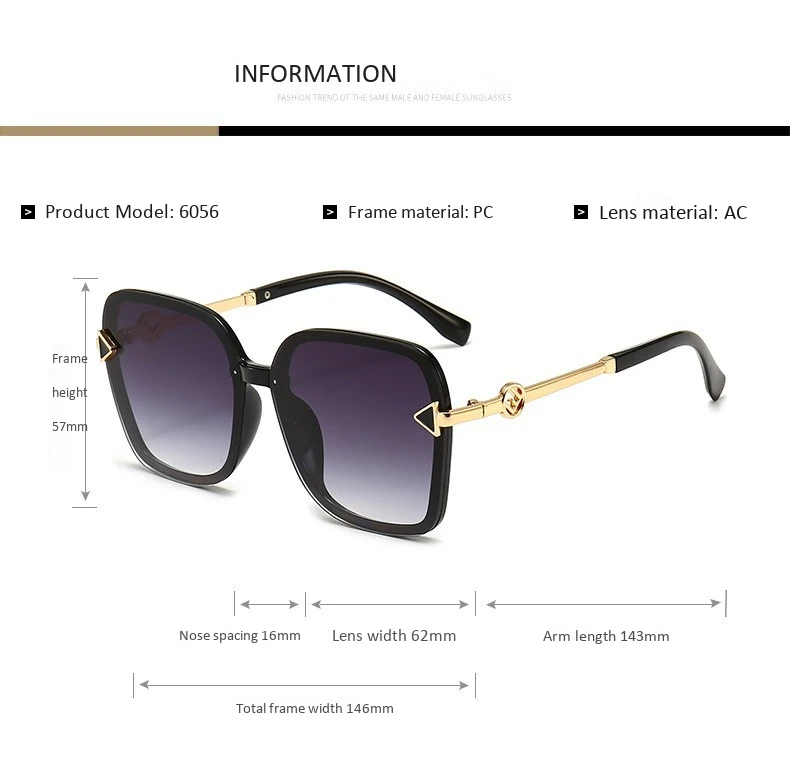 

2021 New Metal Arrow Sunglasses Female Frame Square Sunglasses Fashion Transparent Glasses Oculos De Sol Gafas