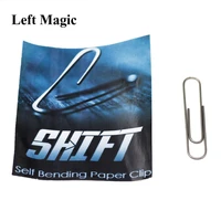 1pcs memory mental shift self bending paperclip with instructions close up magic tricks mentalism illusion magie toy sihir 83007