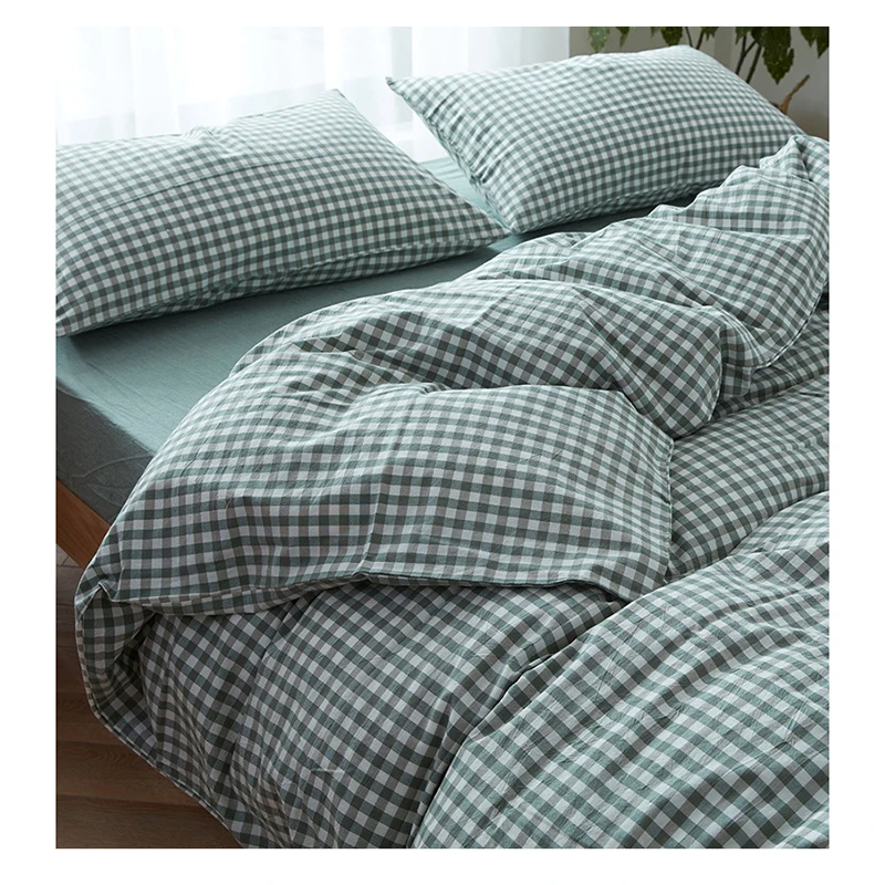 

Bedding Set Dekbedovertrek Four-Piece Suit Washing Cotton Three-Piece Set Sabanas Pillowcase Bed Cover Set Couette