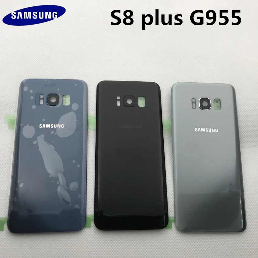 Новая Оригинальная Задняя крышка батареи для samsung Galaxy s8+ edge plus G955 G955F Задняя стеклянная крышка корпуса с логотипом+ наклейка+ Инструменты