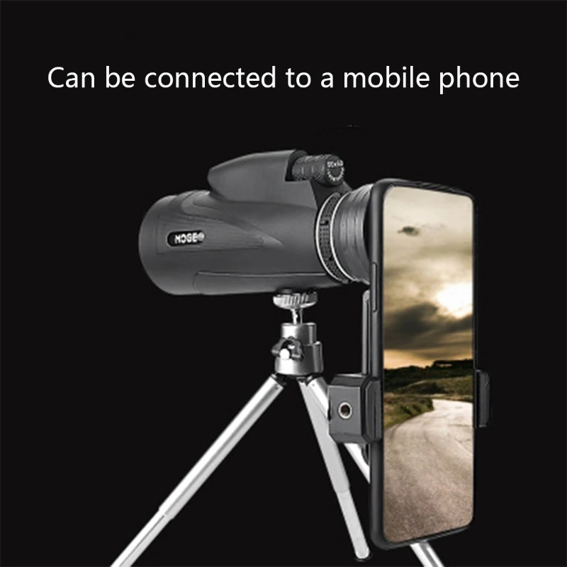 

50x60 Powerful Monoculars Telescope Night Vision Telescope with Smartphone Holder for Hiking Camping H053