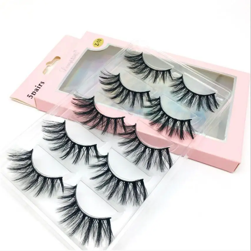 

Leisurely Beauty 10 Pairs Cheap Cruelty Free Vegan Lashes Wholesale Private Label Fake Synthetic Eyelashes 3D Faux Mink lash