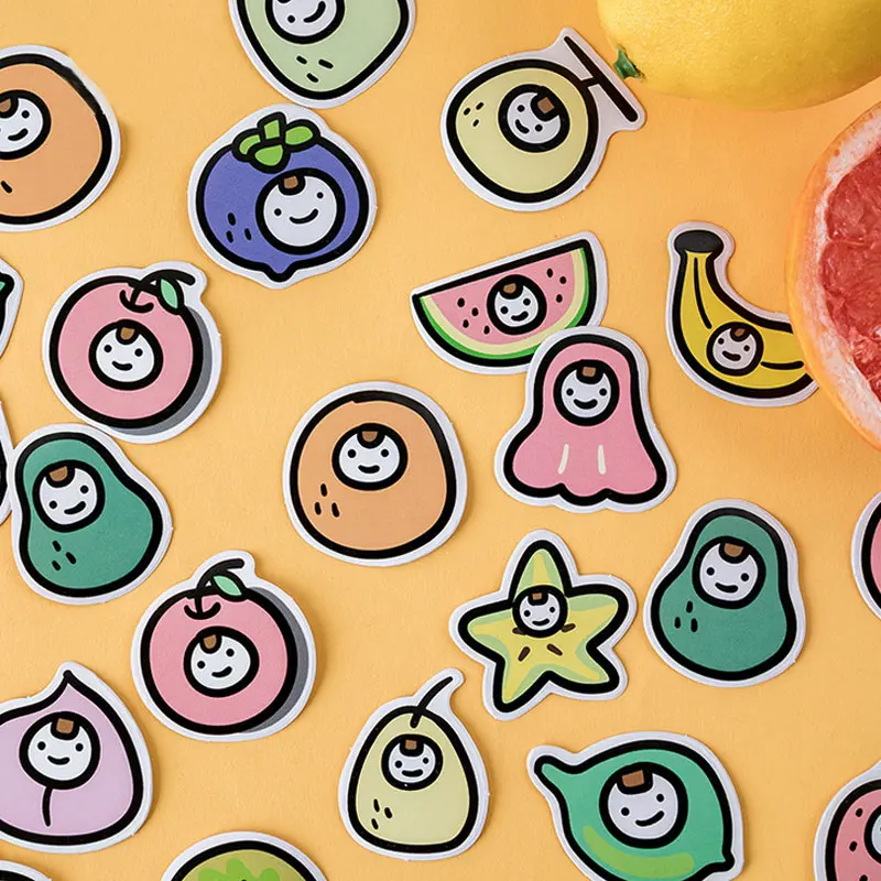 45 шт./кор. милая бумага с фруктовыми головками мультяшное Украшение diy скрапбук