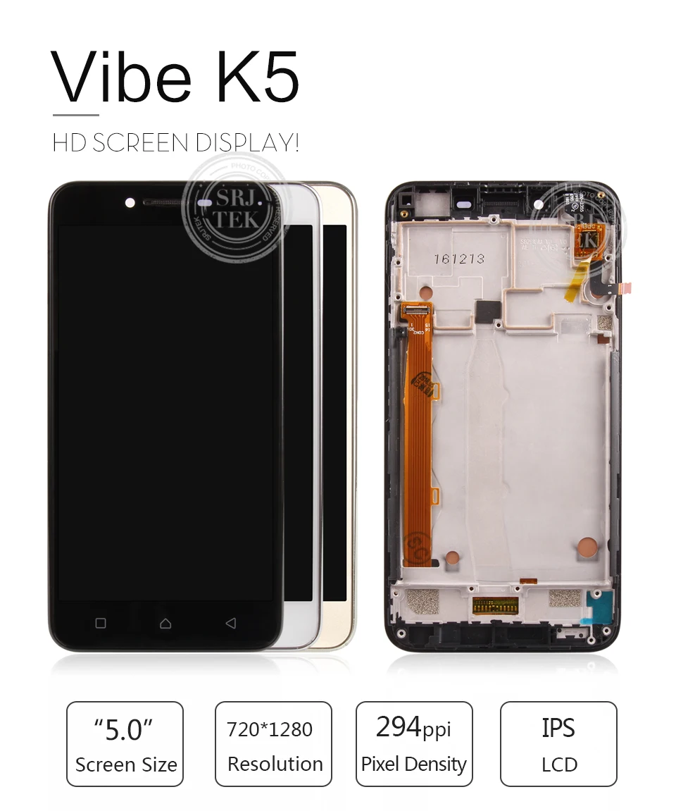 SRJTEK для lenovo Vibe K5 lcd Vibe K5 Дисплей Матрица сенсорный экран дигитайзер сенсор с рамкой для lenovo Vibe K5 стекло A6020A40