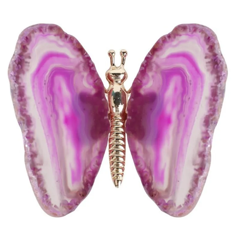

Фигурка агата из чистой меди, лечебный хрустальный камень в форме бабочки, аксессуары для медитации, декор для комнаты