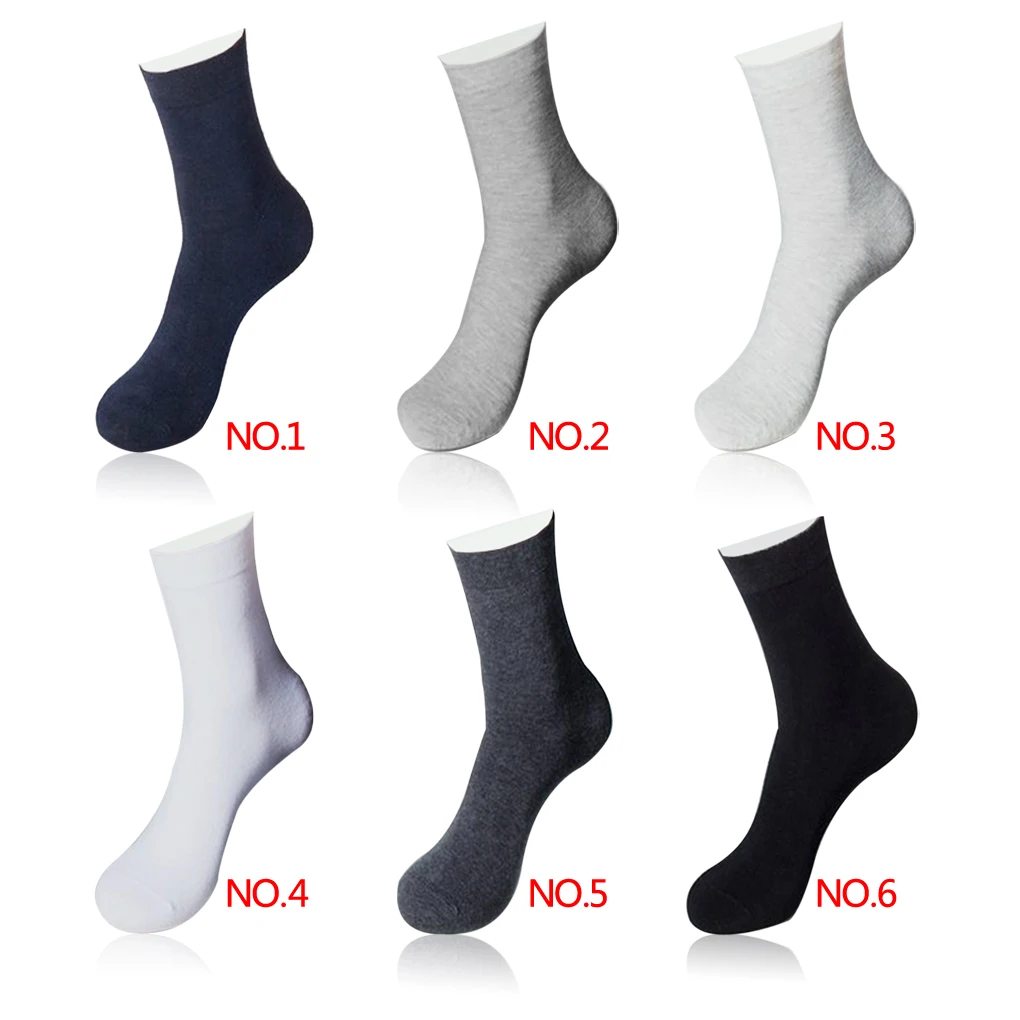 Носки мужские летние из бамбука мягкие дышащие средней длины модные для здоровья