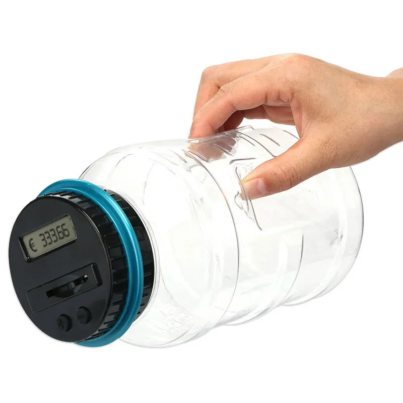 

Convenient Digital Saving Box Plastic LCD EURO Electronic Bank Counting Jar Money Gift Coin Counter Toy Deposit