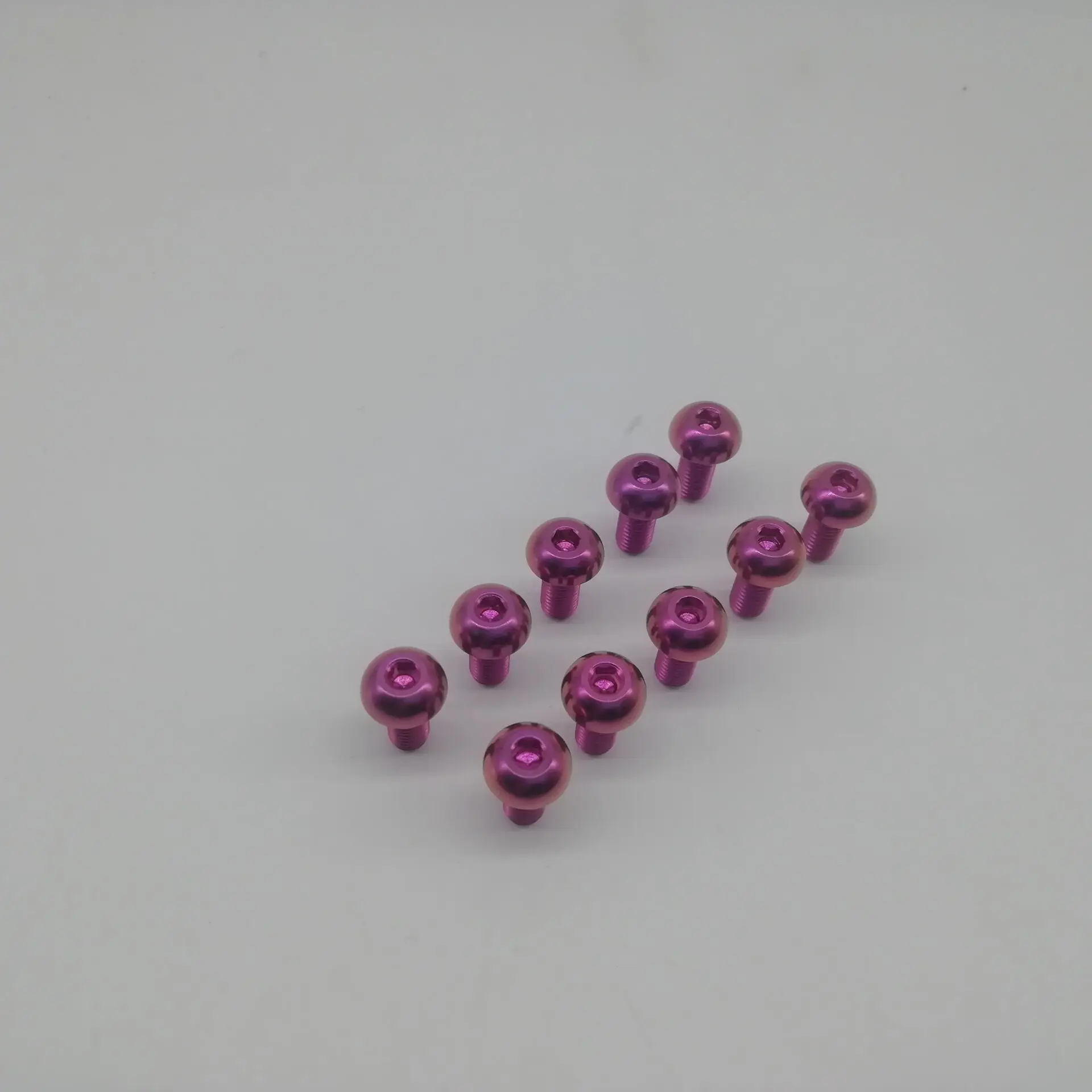 10 шт./лот болты из фиолетового титана Ti GR5 M5x12mm с шестигранной головкой для