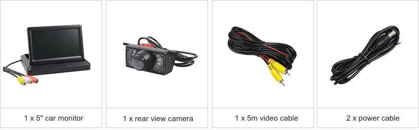 DIYKIT, проводной, 5 дюймов, 800x480, складной автомобильный монитор, ИК, ночное видение, резервная камера заднего вида, Автомобильная камера заднего вида