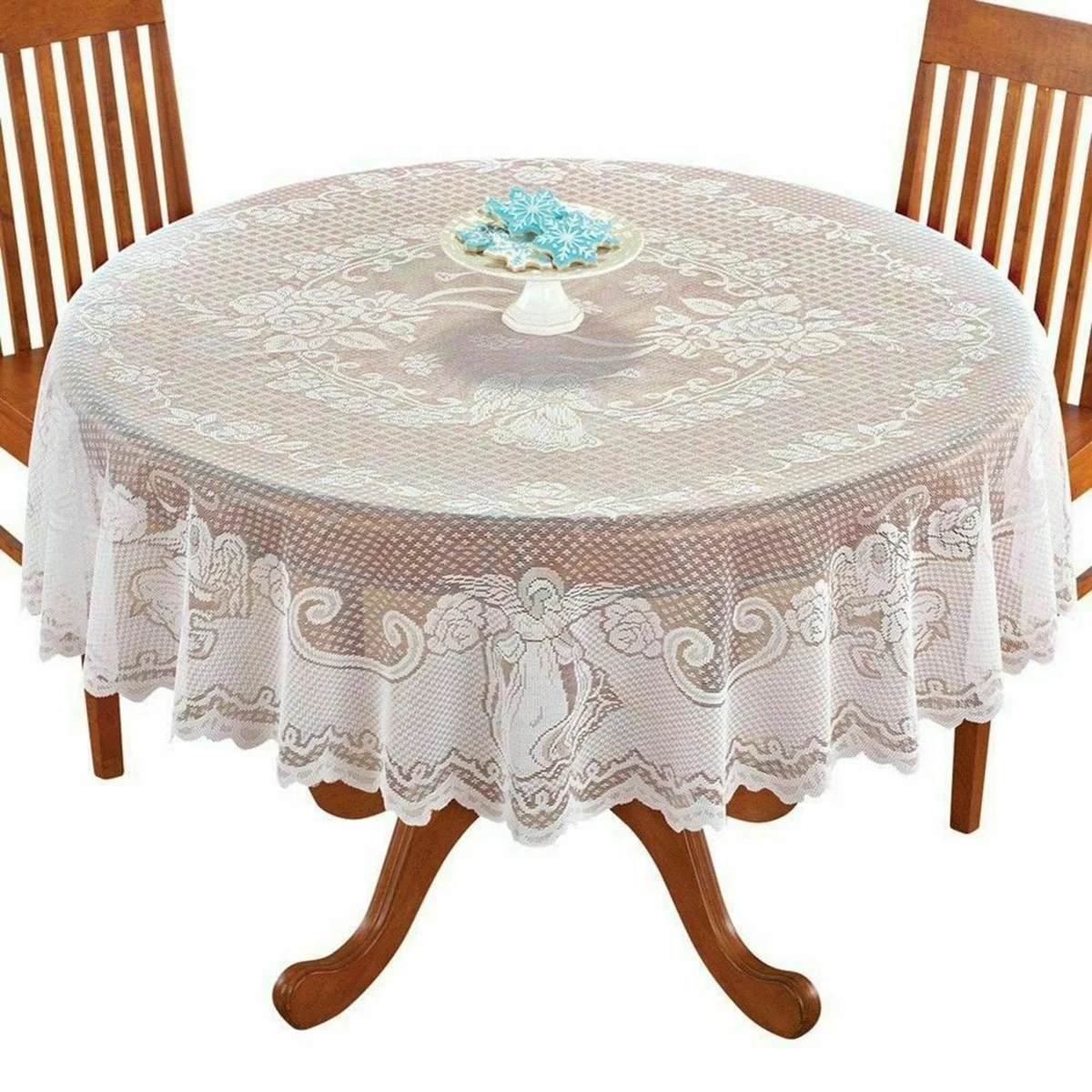 

White Tablecloth Lace Rectangle/Round Table Cloth Wedding Party Banquet
