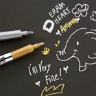 1 шт. золотого и серебряного цвета маркер ручка для DIY альбома скрапбукинга художественный маркер для рисования офисные школьные принадлежности кавайи канцелярские принадлежности