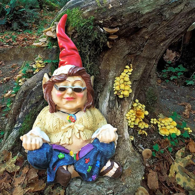 

Garden Zen Gnome Couple Statue Hand Painted Yoga Meditation Gnome Home Ornament Cute Miniature Dwarf Figurine PLDI889