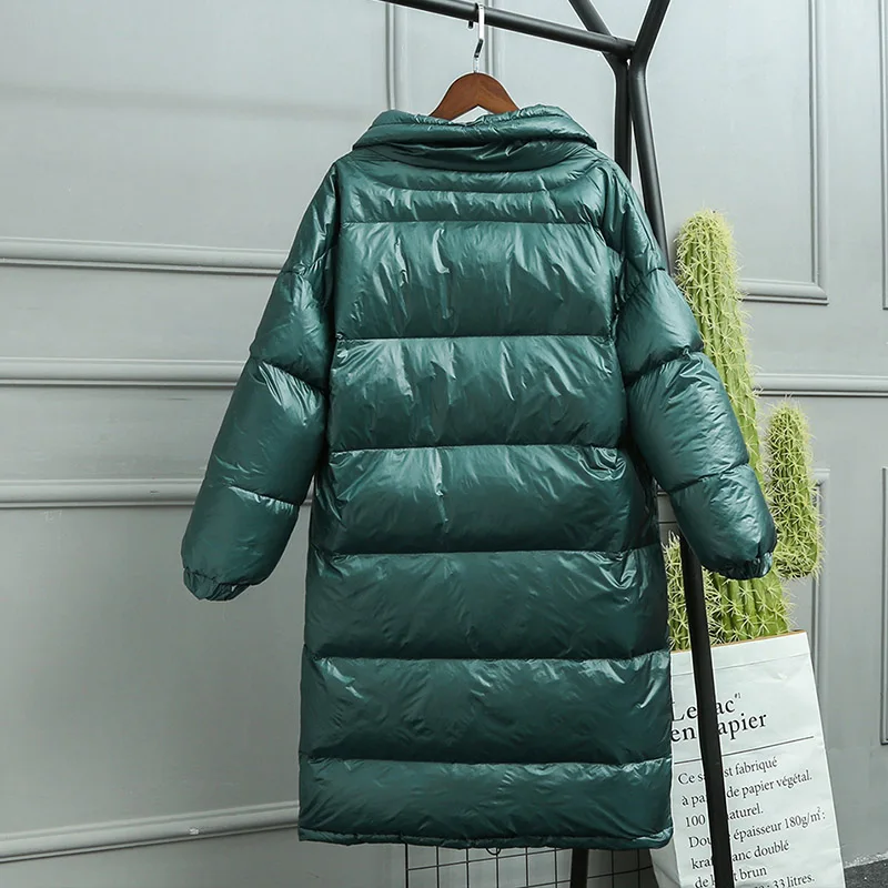 Fitaylor новая зимняя свободная длинная куртка Женская пуховая женская белая на