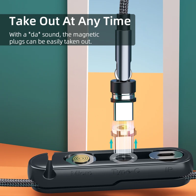 

Essager Magnetic Plug Case Portable Storage Box For IPhone Micro USB Type C Magnet Chagrer Adapter Connector Cable Organizer