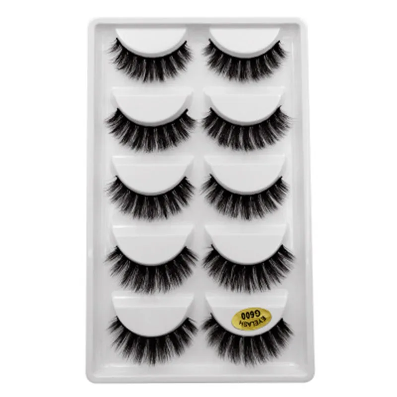 

10 pair 3D Mink Hair Full Strips False Eyelashes Selling Natural Long Thick Fake Hot 0.8-1.1cm Reusable Handmade False Eyelashes