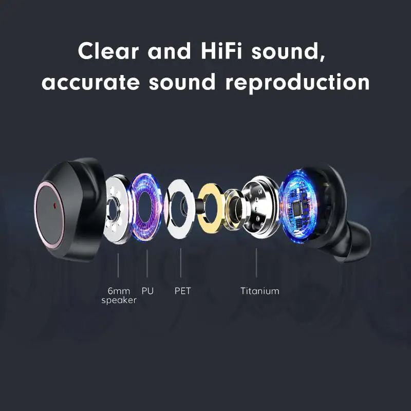 Bluetooth 5 0 наушники TWS CVC 8 с Qual Comm QCC3020 APTX 24H Play Time голосовой помощник IPX5 Для Doogee Dopods