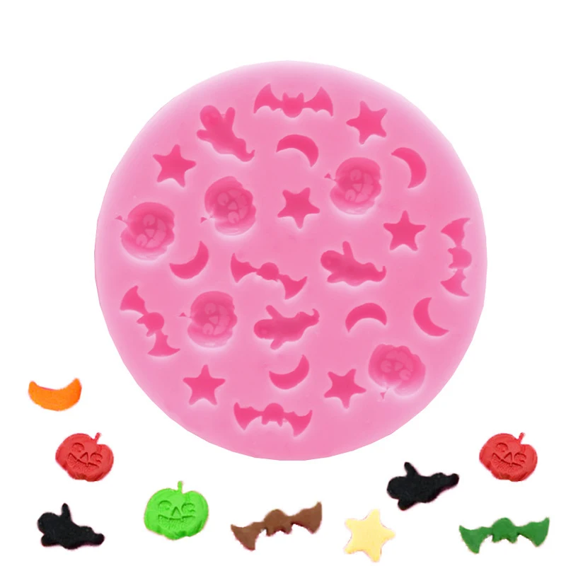 Новое поступление силиконовая форма для выпечки тыквы на Хэллоуин летучей мыши