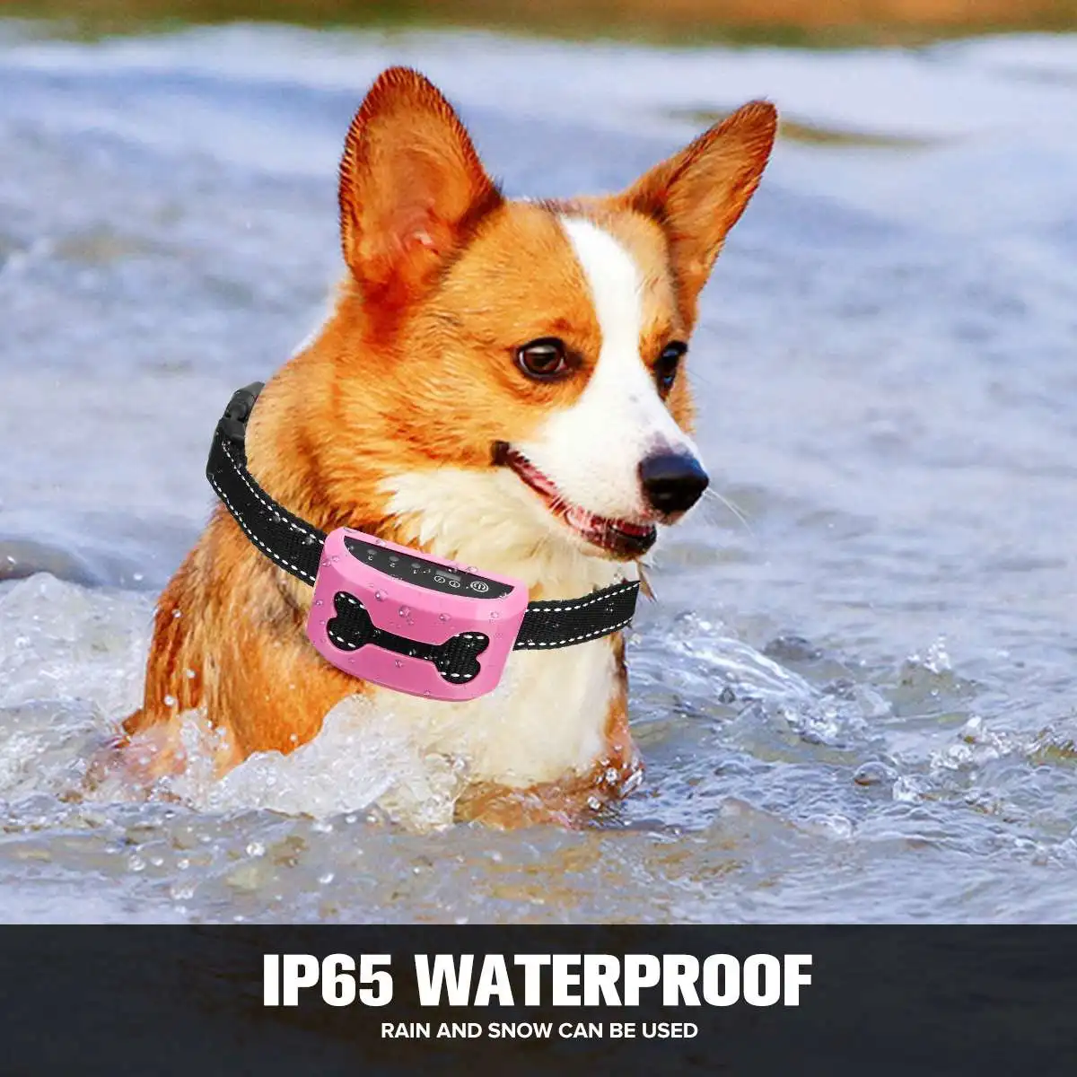 Pet Dog Training Anti Bark Collar Rechargeable Control Train Waterproof Stop Barking Ultrasonic Collars | Дом и сад