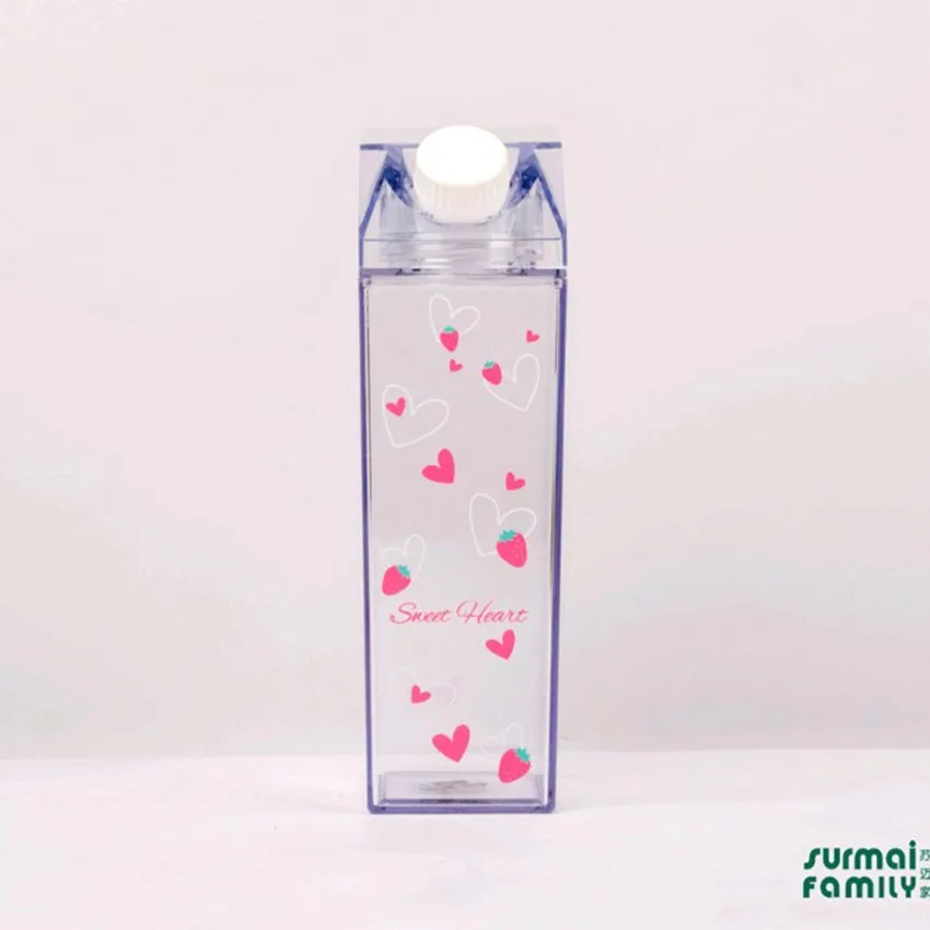 Фламинго дизайн бутылки для воды молочная Коробка Форма прозрачный пластик