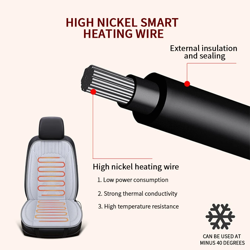 Нагревательный чехол для автомобильного сиденья 95% 12 В/24 В подушка с подогревом