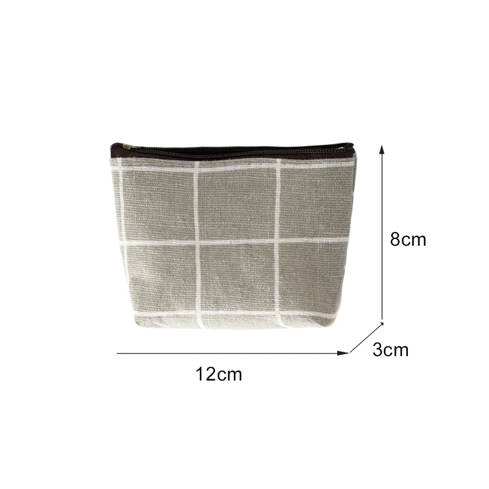 

2020 New Women Kids Canvas Coin Purse Floral Plaid Zipper Pouch Small Wallet Children Female Key Card Holder mini Money Bag Gift