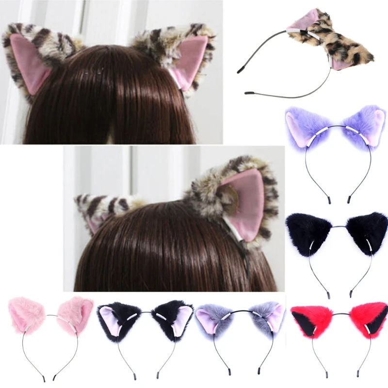 

Fashion Girl Cute Hairbands Cat Fox Ears Long Fur Hair Headband Anime Cosplay Party Costume