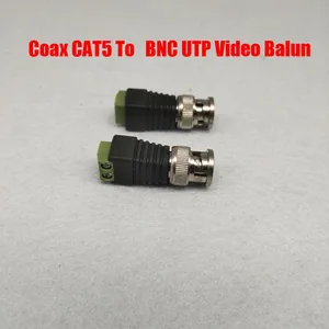 Coax CAT5 To Camera CCTV BNC UTP Video Balun Connector Adapter BNC Plug For CCTV System