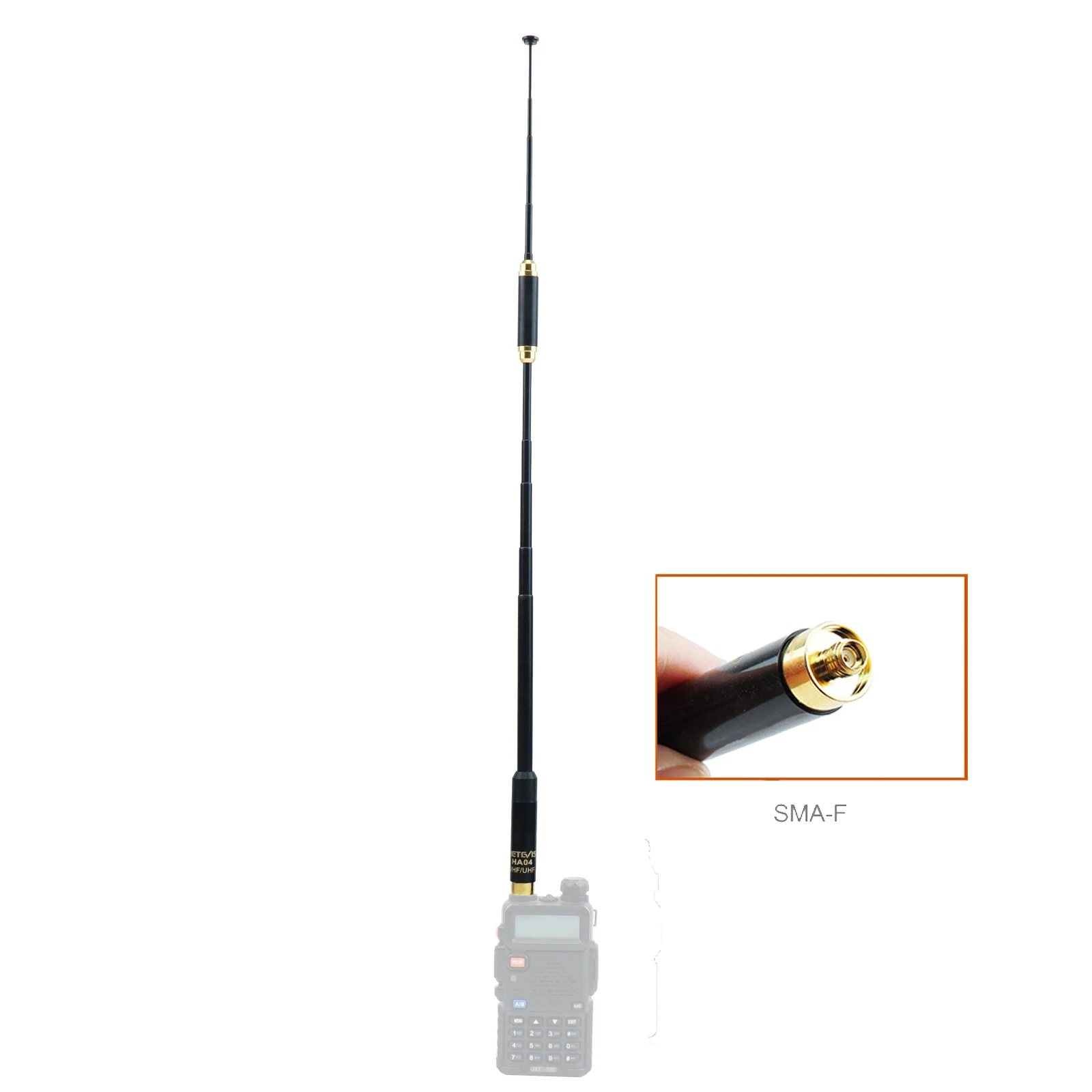 Retevis HA04 Walkie Talkie Antenna SMA-F UV Dual Band 144/430MHz Handheld Radios for Kenwood Baofeng UV5R UV82 Retevis H777 RT29
