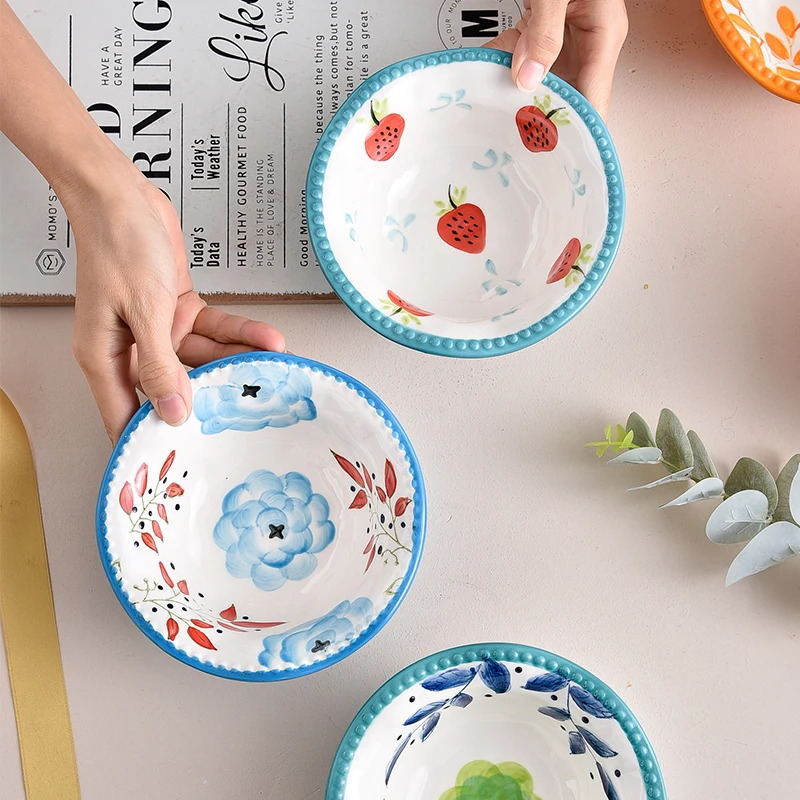 Милый росписью фрукты чаша с рисунком подглазурного бытовые керамические